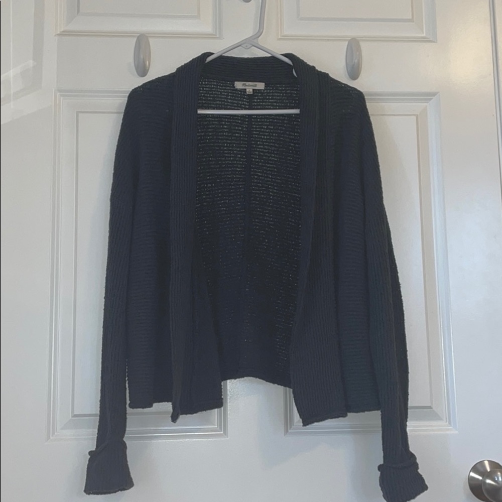 madewell blue cardigan